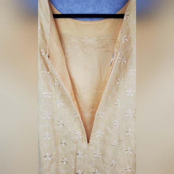 TALBOTS‎ Linen Yellow summer Women's Dress Size 10 - Picture 8 of 14